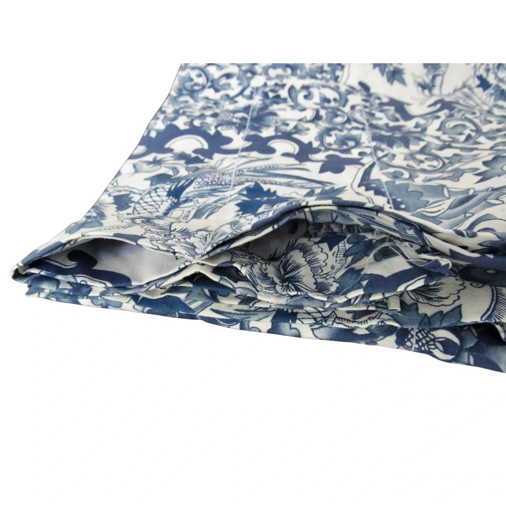 Vintage Ralph Lauren Tamarind Valance Porcelain Blue White Bird USA 17.5